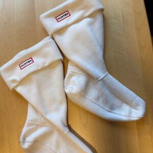 Hunter Fleece Boot Socks (tall) in Cream
